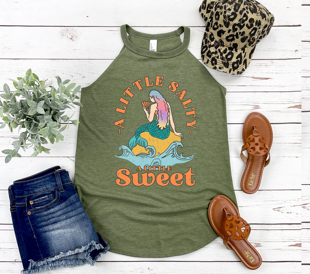 A Little Salty A Little Sweet Mermaid Rocker Tank