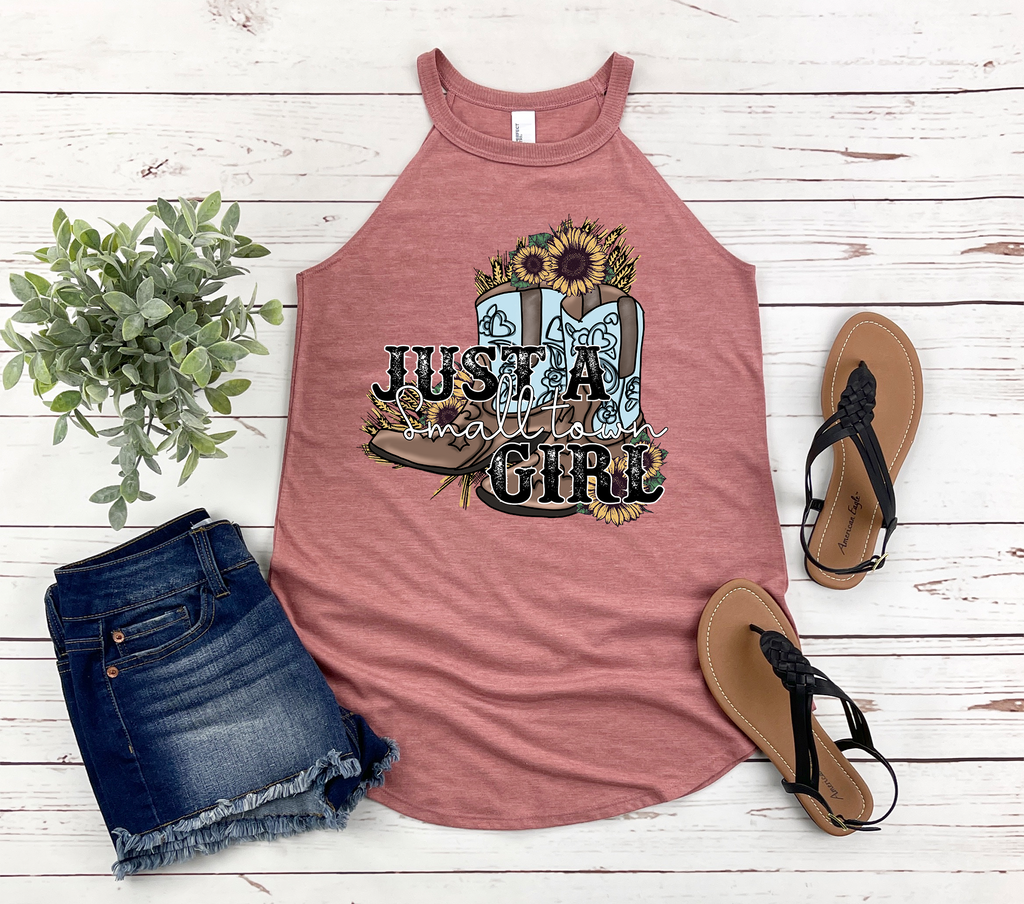 Just a Small Town Girl Rocker Tank Top