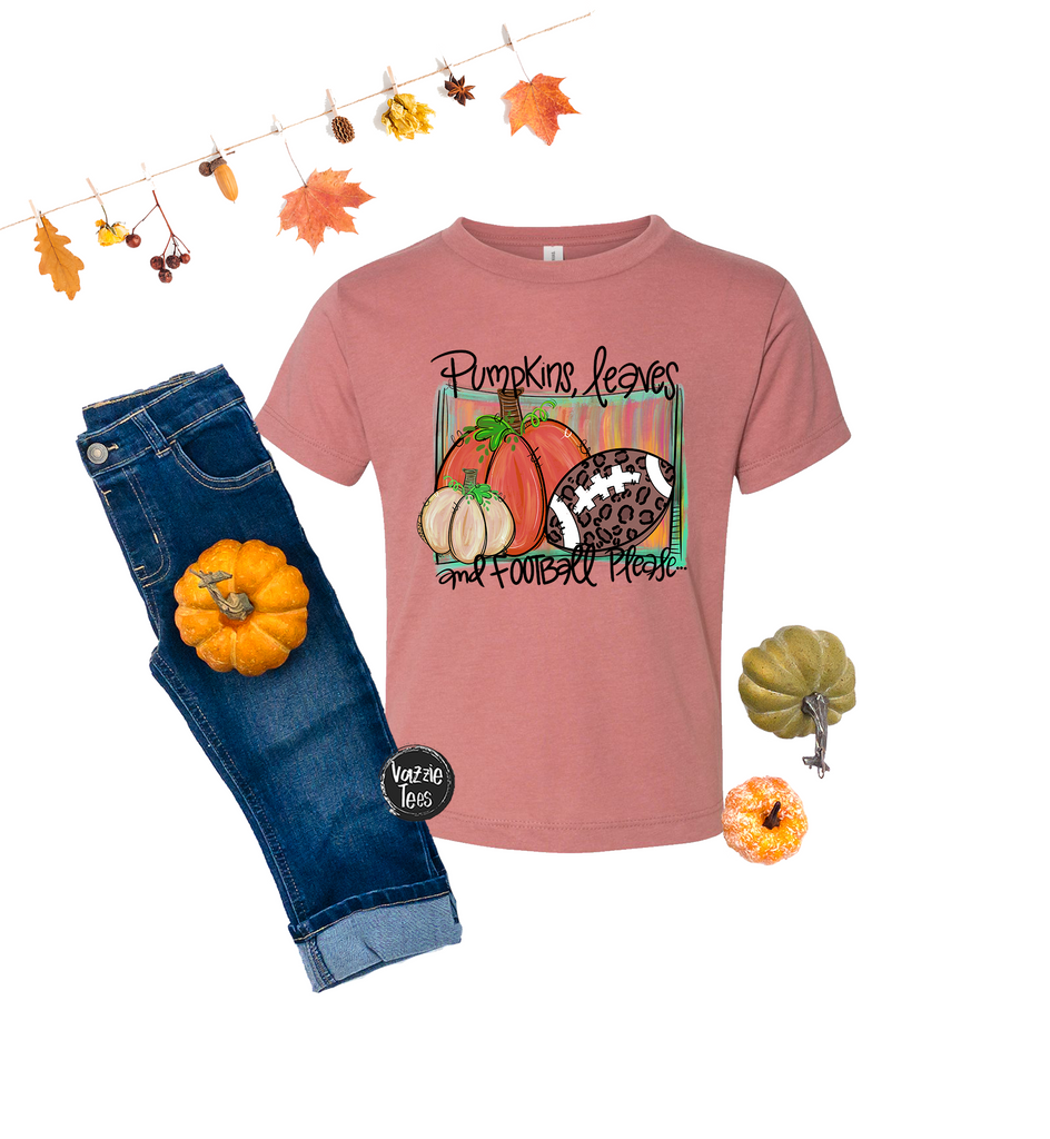 Pumpkin Leaves & Football Please Shirt