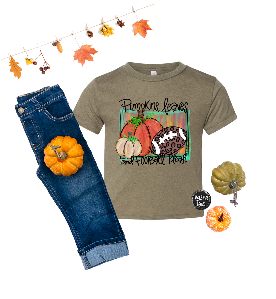 Pumpkin Leaves & Football Please Shirt