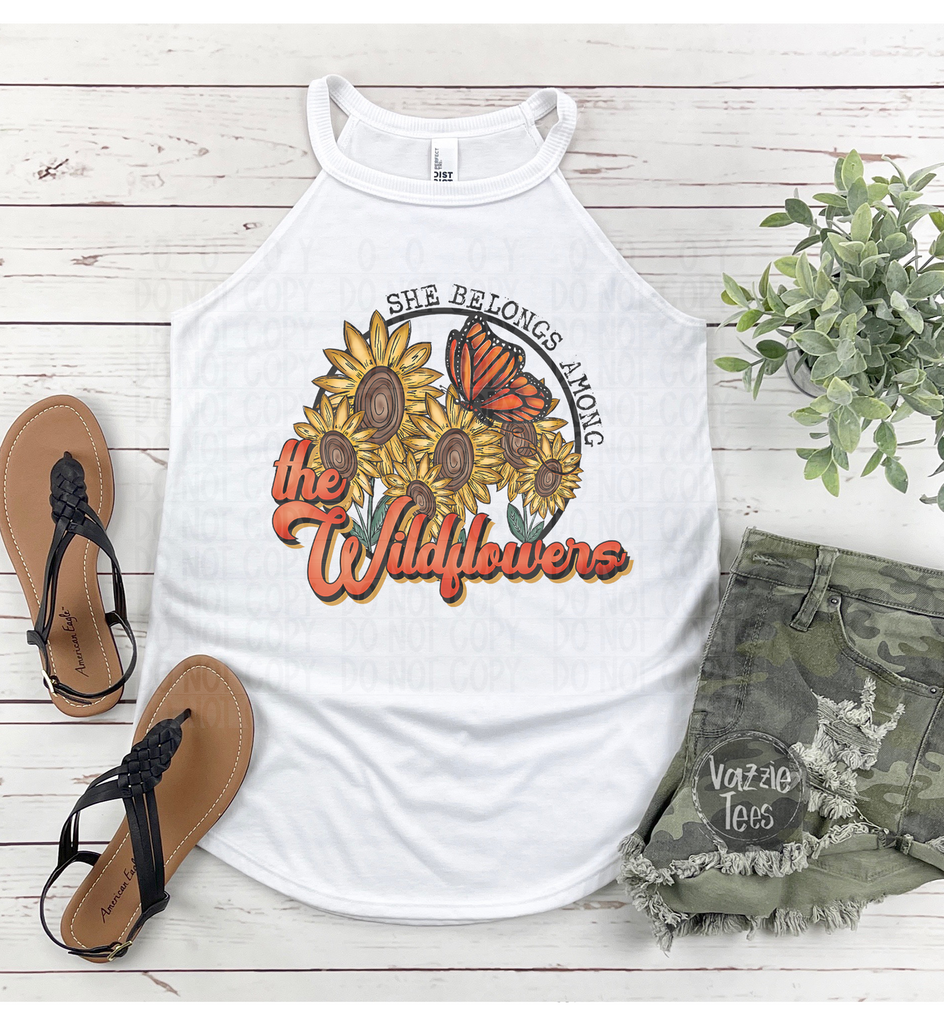 She Belongs Among the Wildflowers Rocker Tank Top