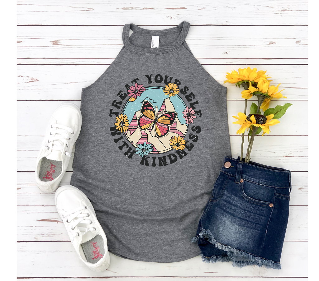 Treat Yourself with Kindness Rocker Tank Top