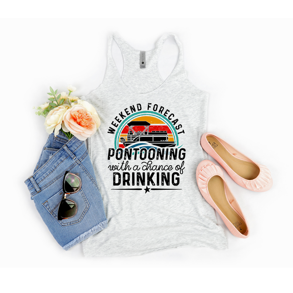 Weekend Forecast Pontooning with a Chance of Drinking Tank Top