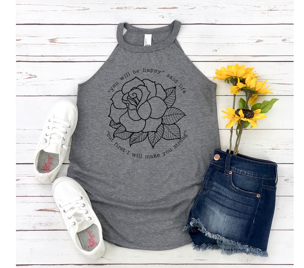 You Will Be Happy Rocker Tank Top