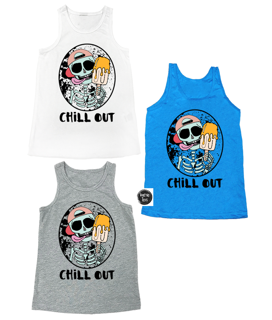 "Chill Out" - Youth and Adult Unisex Tanks, Vazzie Tees 