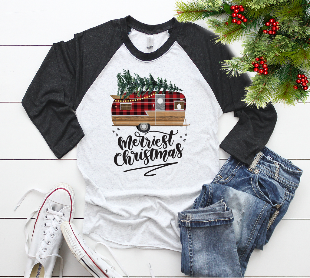 "Merriest Christmas - Camper Shirt", Vazzie Tees 